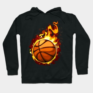 Basketball on FIRE - Ball is LIFE! Hoodie